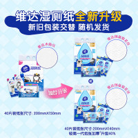 维达(Vinda) 湿厕纸RO纯水洁厕湿巾可冲散厕纸湿纸巾40片/包(新老包装随机发货)
