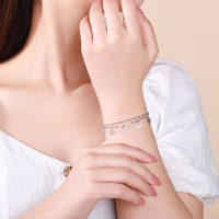 BF璀尚珠宝 女士精品车花手链925纯银 BFS0027