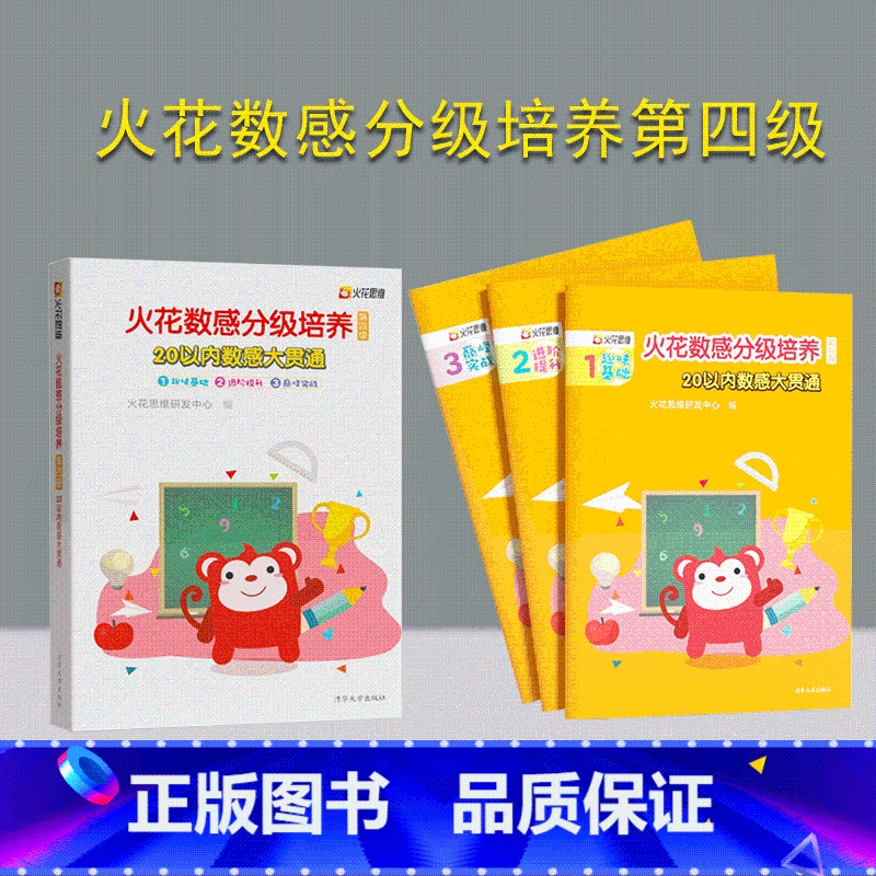 【正版】新书 火花数感分级培养第四级:20以内数感大贯通 火花思维研发中心 儿童数学启蒙 小学入学准备 书