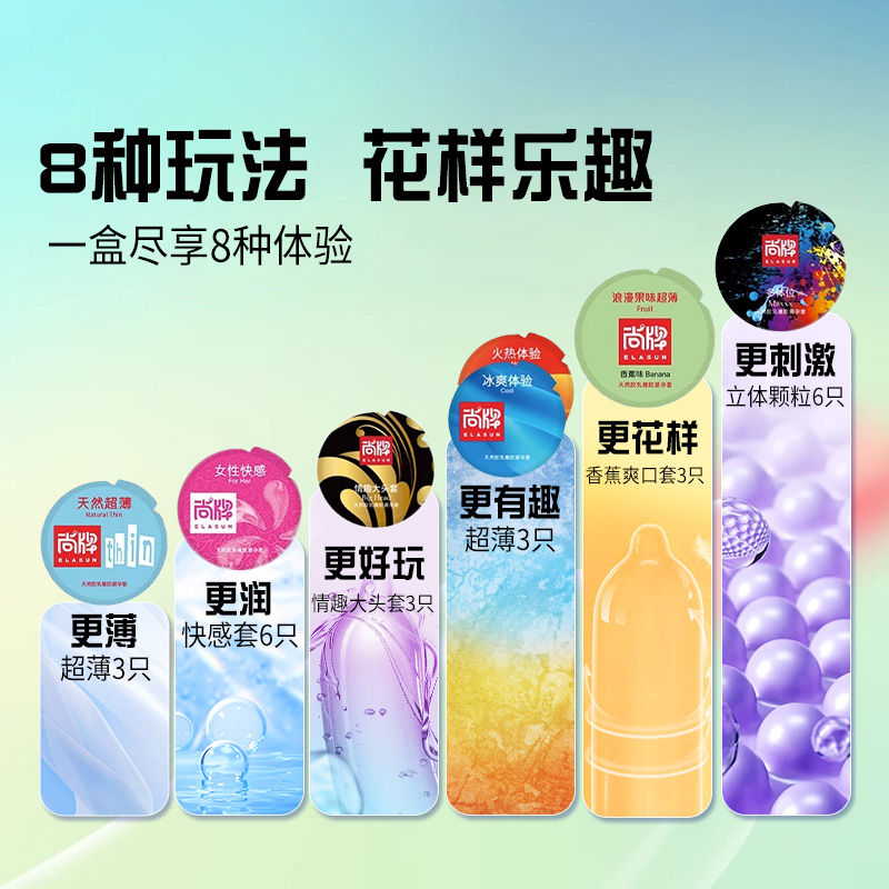 尚牌避孕套八合一24只装带刺大颗粒刺激情趣超薄安全套套男女用品正品持久装成人情趣计生用品bytt高清大图