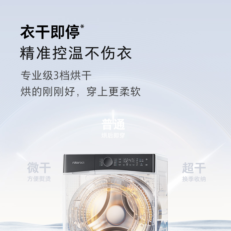 石头H1Neo冰川白分子筛洗烘一体机冰川白家用12公斤大容量滚筒洗衣机全自动智能投放空气洗 冰川白高清大图