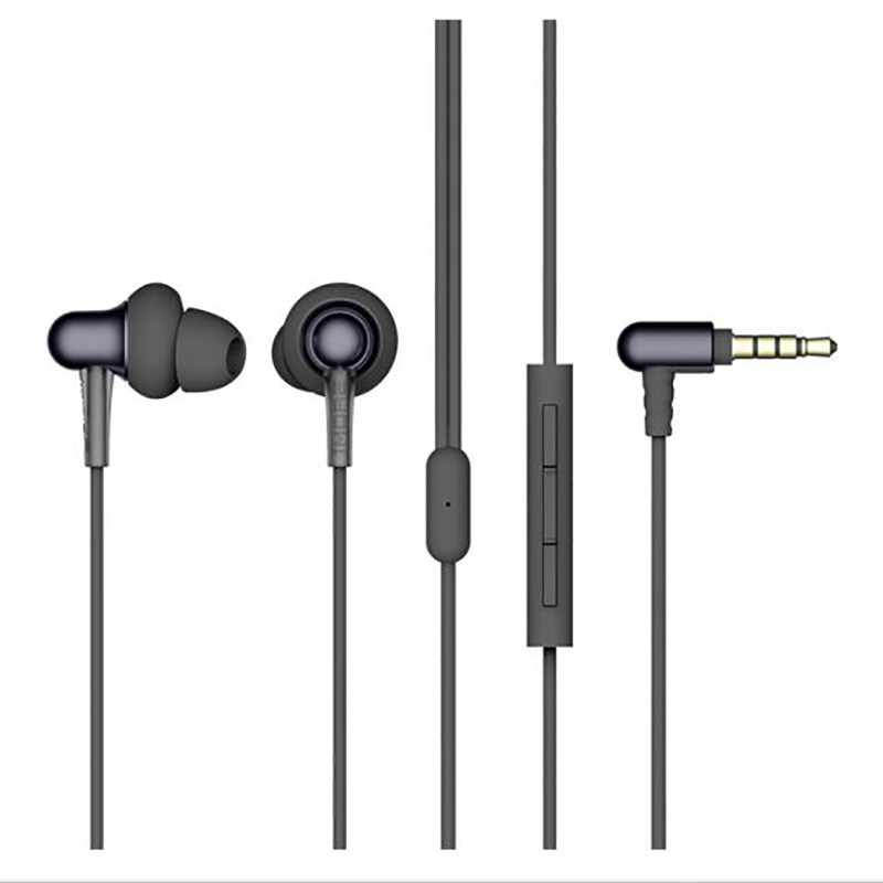 万魔(1MORE)E1025 Stylish双动圈入耳式有线耳机 HiFi线控通用带麦音乐耳机 黑色
