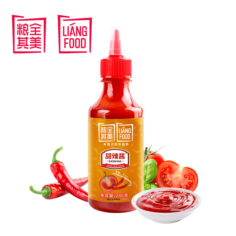 粮全其美甜辣酱 挤压式瓶装手抓饼酱料薯条汉堡炸鸡酱蘸酱意面酱