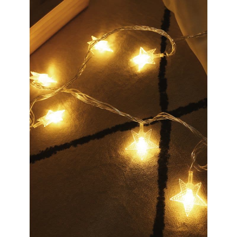 家柏饰(CORATED)新年春节过年星星灯饰卧室装饰房间布置小彩灯闪灯串灯满天星 50米400灯四彩图片