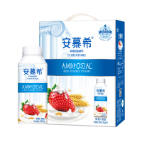 伊利安慕希 希腊风味酸奶 高端颗粒系列 草莓+燕麦200g*10盒/礼盒装