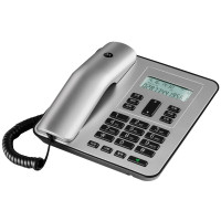 摩托罗拉(MOTOROLA) CT310C 电话机座机固定电话 办公家用 免电池 有绳 大屏幕(银色)