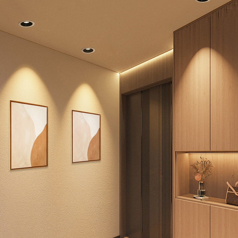 bull公牛嵌入式防眩射灯家用极窄边框无主灯小山丘筒灯led天花孔灯410