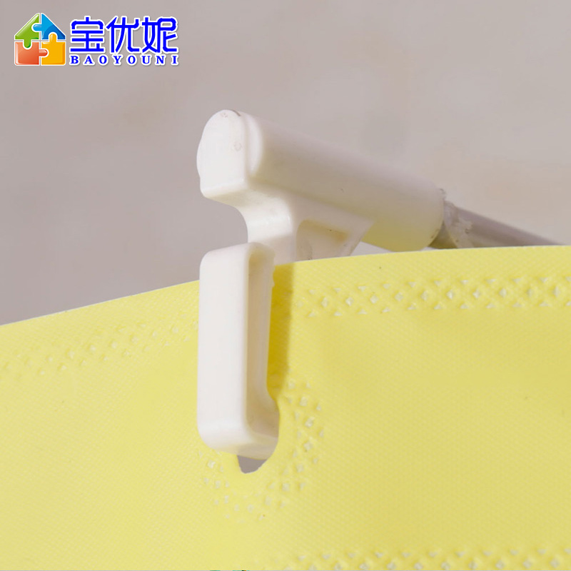 宝优妮扇形浴帘杆可折叠卧室窗帘杆浴室杆卫生间u型免打孔伸缩杆 DQ1609 白色高清大图