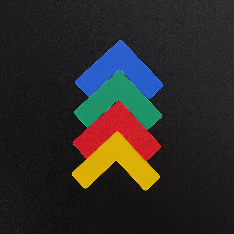 海斯迪克 警示6S四角定位贴 HKCX-159 4*1cm 黄色 L型 80个 1包高清大图