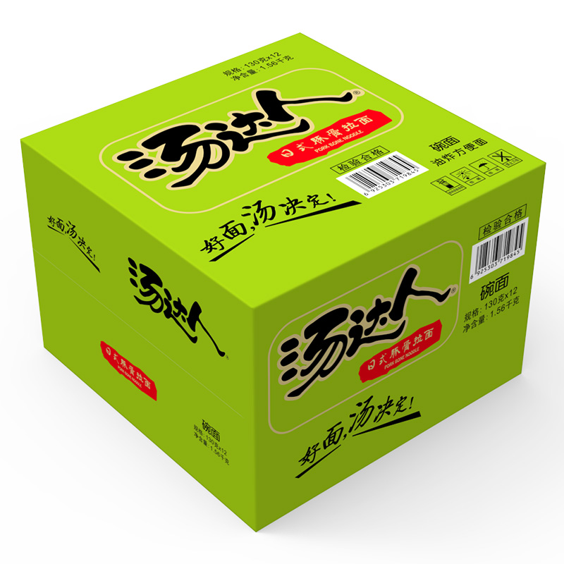统一汤达人日式豚骨拉面130g*12碗整箱装