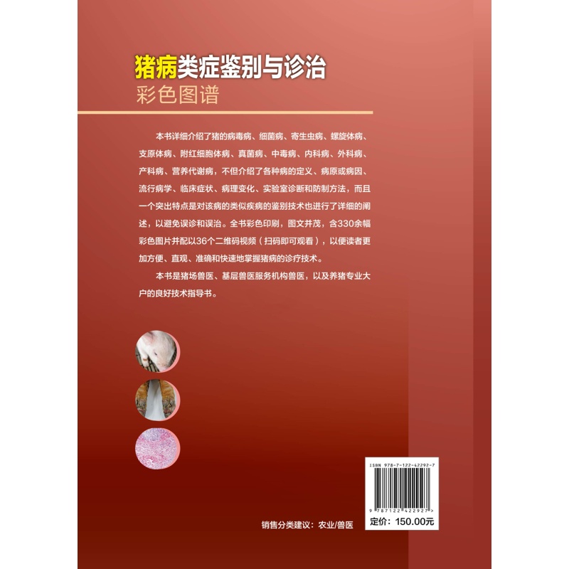 [醉染正版]正版 猪病类症鉴别与诊治彩色图谱 陈立功 主编 1化学工业出版社 9787122422927高清大图