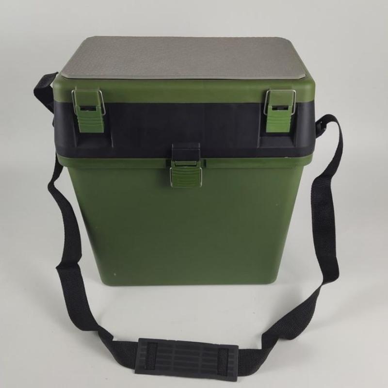 垂钓渔具背箱可以坐的绿色背带式渔具收纳箱储存箱路亚盒厂家直销