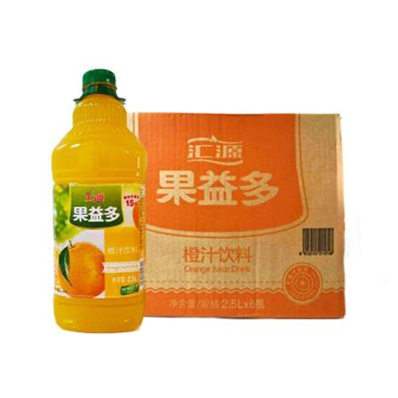 汇源果益多果汁系列橙汁饮料2.5L*6瓶/箱