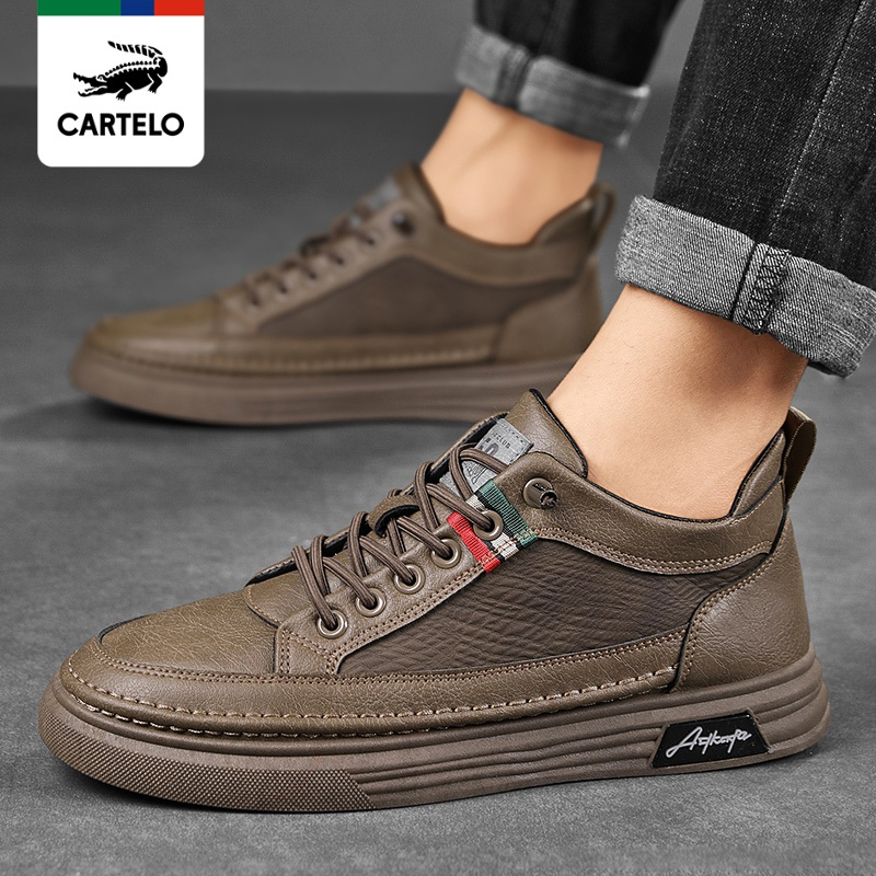 线下专柜同款卡帝乐鳄鱼cartelo新款舒适男士休闲鞋男鞋板鞋休闲皮鞋