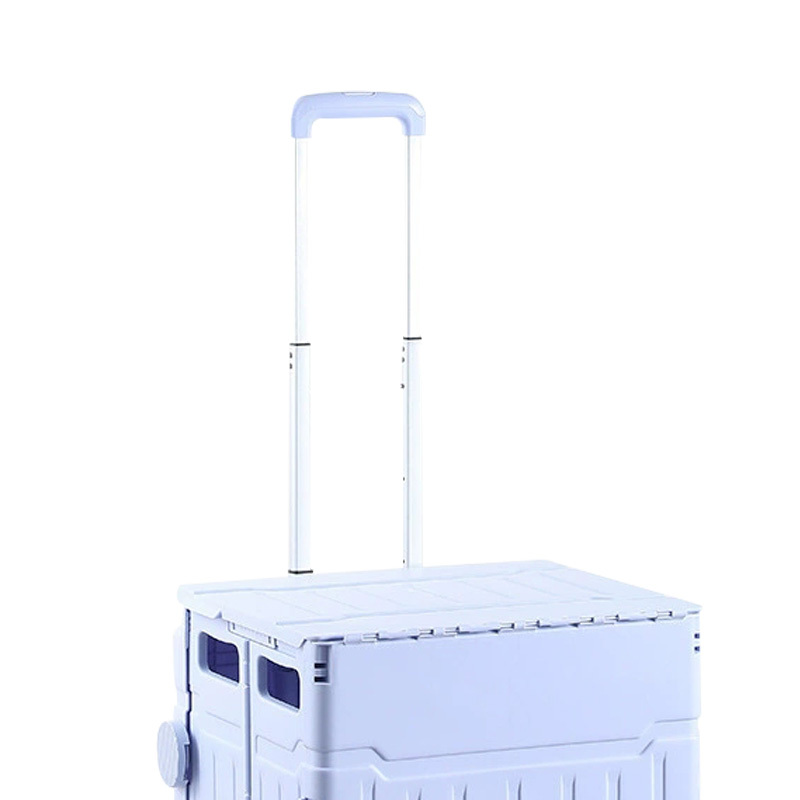 沃品家庭超市购物小拉车折叠推车八轮爬楼款 75L高清大图