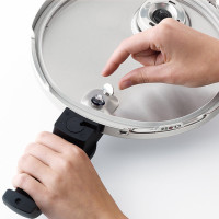 德国原产原装Fissler Vitaquick菲仕乐不锈钢高压锅新蓝点压力锅快锅6L 22cm不带蒸屉 通用炉灶