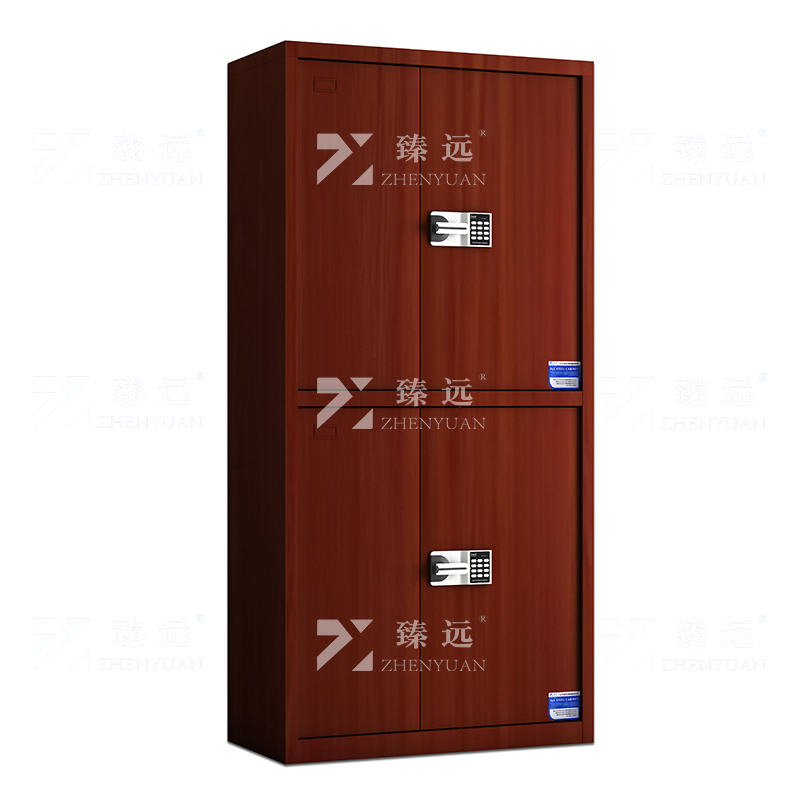 臻远 ZYJJ-80054 保密柜 红木纹通双节智能密码锁 长900*宽420*高1850 单位:1台高清大图