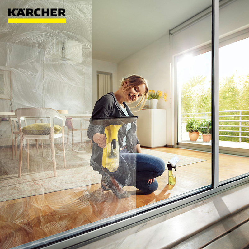 卡赫(KARCHER)擦窗去污机WV1 德国凯驰集团原装进口手持式无线镜面玻璃清洁机 电动刮吸一体机10W