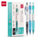 得力（deli)【热门商品】臻顺滑中性笔签字笔 0.5mm子弹头按动笔水笔 时尚办公用品 黑色 12支/盒S09