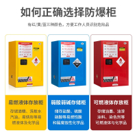 易企采 86*150*165CM110加仑黄色防爆柜 工业防火柜防爆箱化学品实验柜危险品储存柜