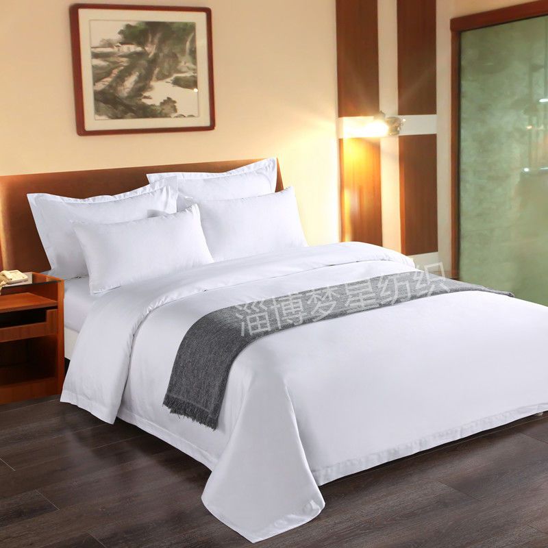 被套被罩宾馆酒店学校医院民宿白色被罩枕套布草批发工厂直销