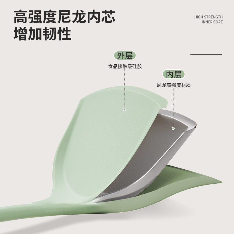 利仁GJTZ-2[硅胶铲+硅胶勺组合装]家用食品级硅胶厨具套装高清大图