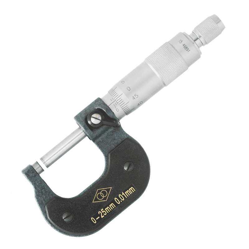 哈量 外径千分尺 0-25mm_0.01mm_0.01mm 螺旋测微仪器 镶合金 棘轮测力701-01