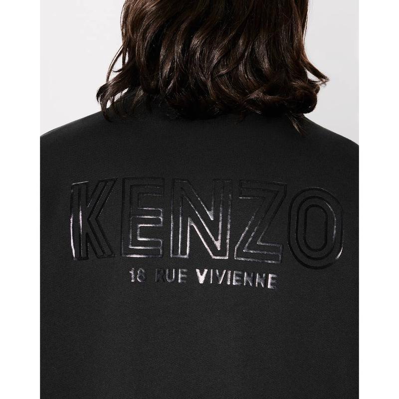 高田贤三(Kenzo)纯棉长袖卫衣男半拉链开合罗纹针织运动百搭休闲