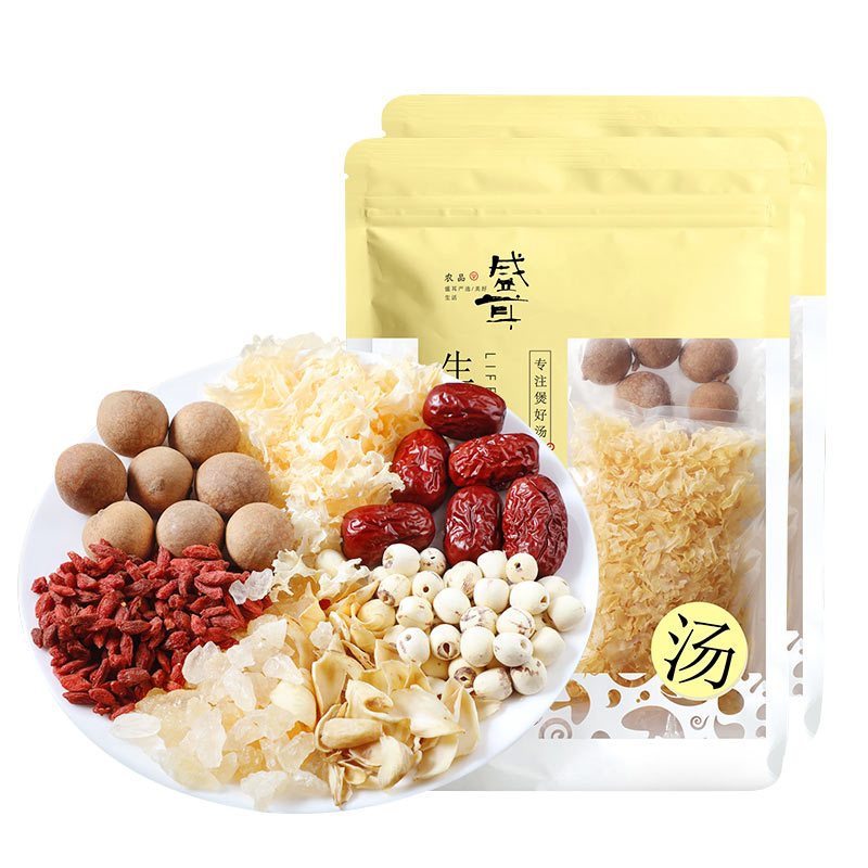 盛耳 银耳莲子羹材料组合100g*2袋 广式煲汤材料炖汤包食材干货四季靓汤