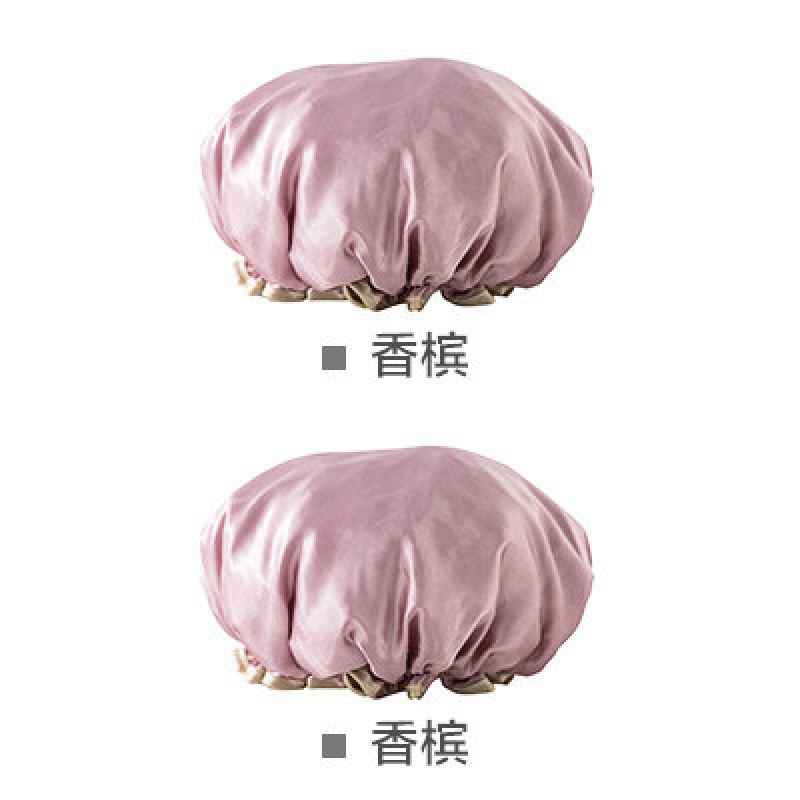 防水浴帽成人女款洗澡头发罩淋浴头套帽子沐浴发套防油烟发帽 三维工匠 香槟+香槟2个装高清大图