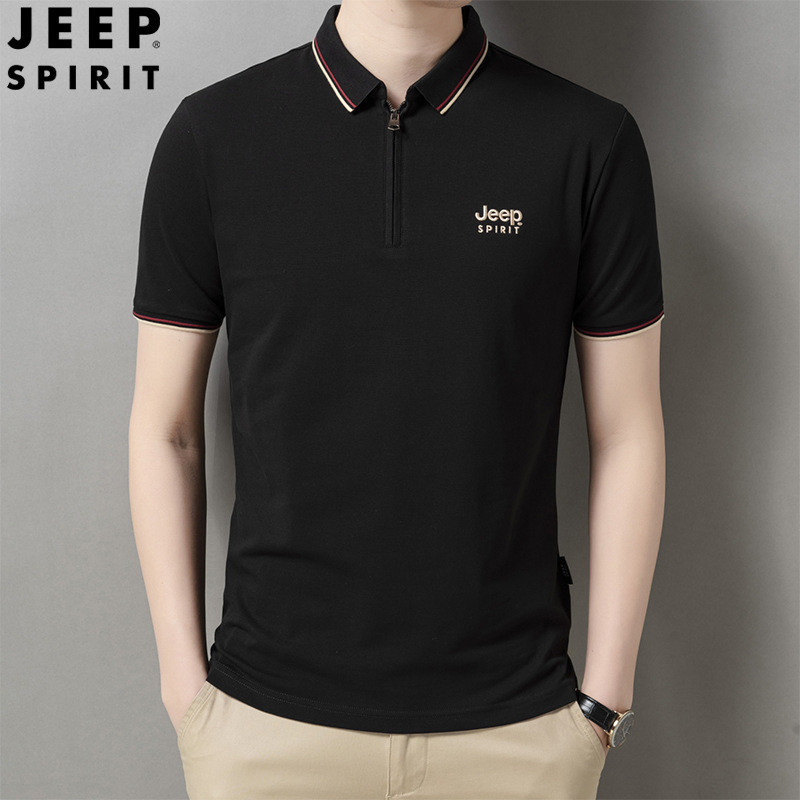 JEEP SPIRIT短袖T恤男青年夏季新款翻领polo衫时尚休闲潮流半袖上