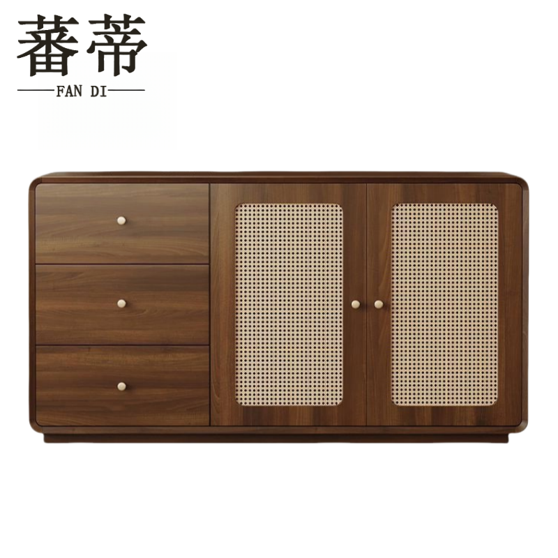蕃蒂收纳柜二门三抽台高清大图
