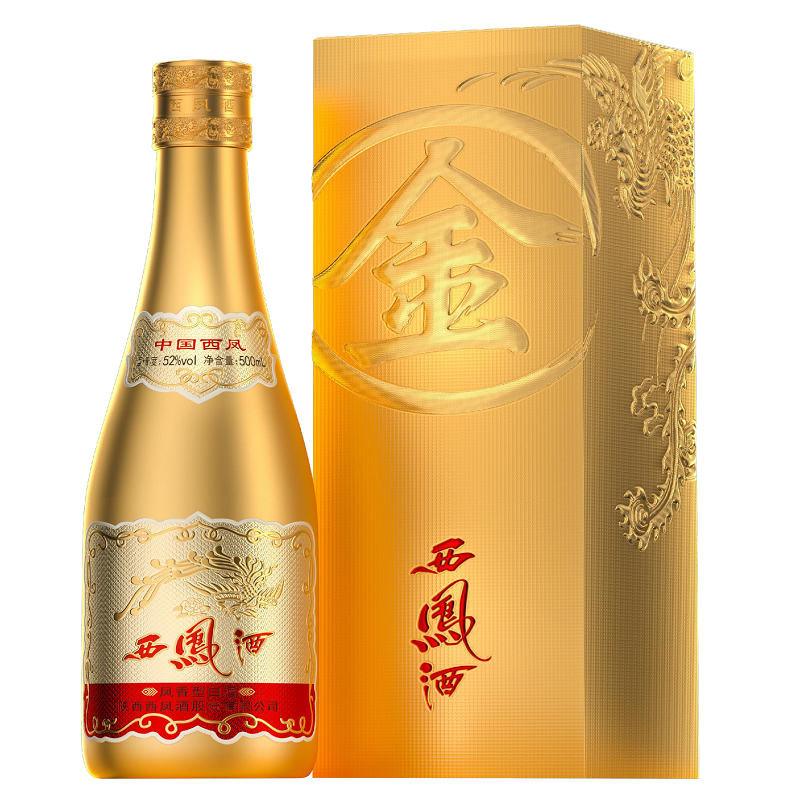 西凤 金西鳯 52度 500ml 凤香型白酒 白酒 单瓶装