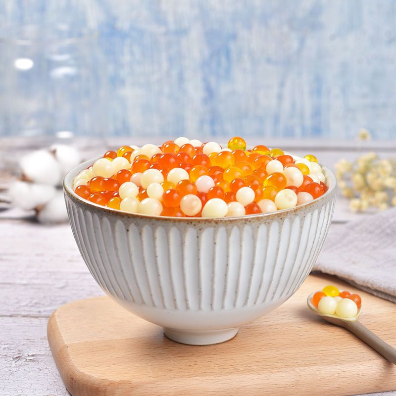 三色椰果粒水晶果彩色椰果肉水果捞配料奶茶店专用桶装商用珍珠 袋装