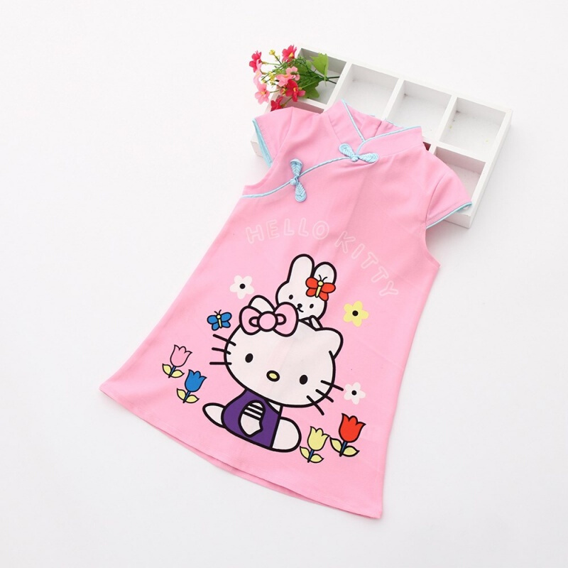 小猪佩奇裙子女童公主新款儿童连衣裙夏季卡通旗袍艾沙米奇童装