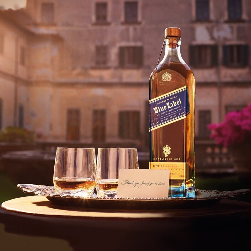 尊尼获加(Johnnie Walker) 蓝方/蓝牌 苏格兰 调和型 威士忌 40%vol 1000ml/瓶