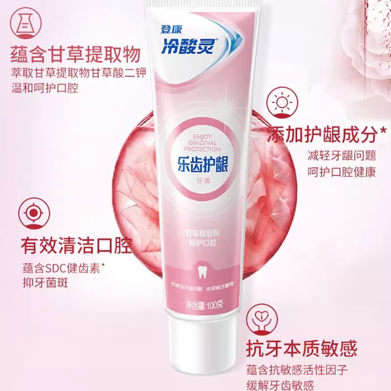 冷酸灵 极地白抗敏感牙膏500g套装 极地白100g*2+抑菌100g*1+清火100g*1+护龈100g*1高清大图