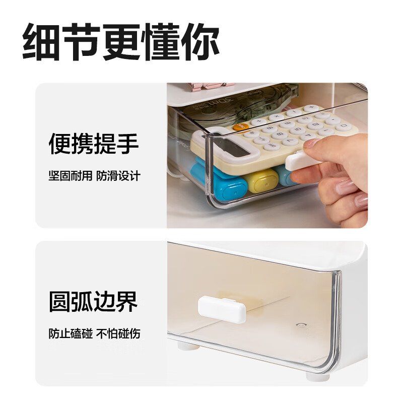 得力(deli)PK133白色 斜插收纳盒(个)高清大图
