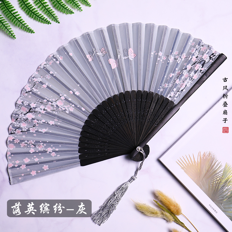 Lifever降温用品07落英缤纷 降温扇子折扇中国风古风女式流苏夏日随身折叠古典古装汉服儿童小巧扇 价格图片品牌报价 苏宁易购趣涉家居用品专营店