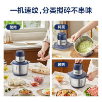 美的(Midea)绞肉机2.2升家用辅食机婴儿宝宝辅食料理搅碎机研磨打泥神器便携绞肉机捣蒜器MJ-JC15FB