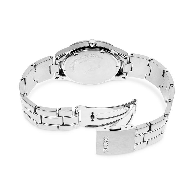 SEIKO 新款男士经典Essentials系列精钢腕表日历100米防水时尚商务运动