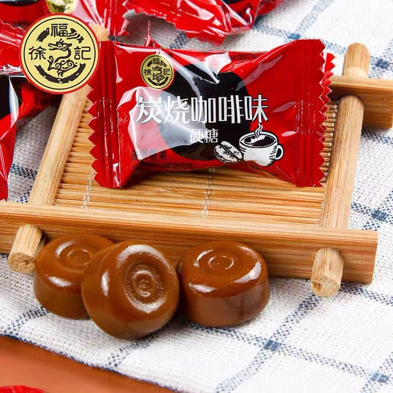 徐福记散装风味糖炭烧咖啡糖500g*2散糖喜糖结婚庆典年货硬糖休闲零食