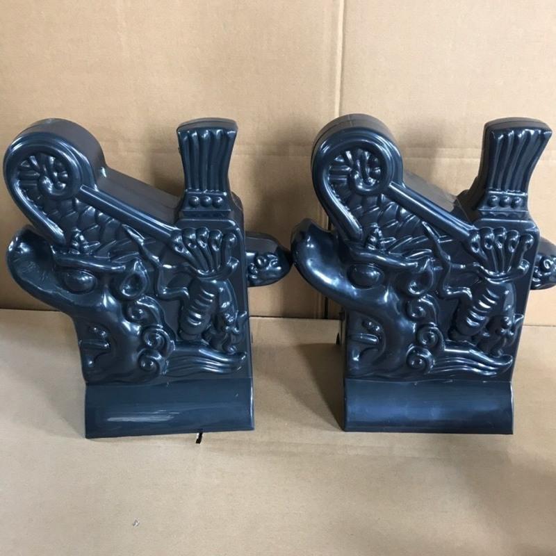 正吻树脂瓦仿古瓦配件正吻兽头装饰配件树脂瓦配件正吻灰色长30高35