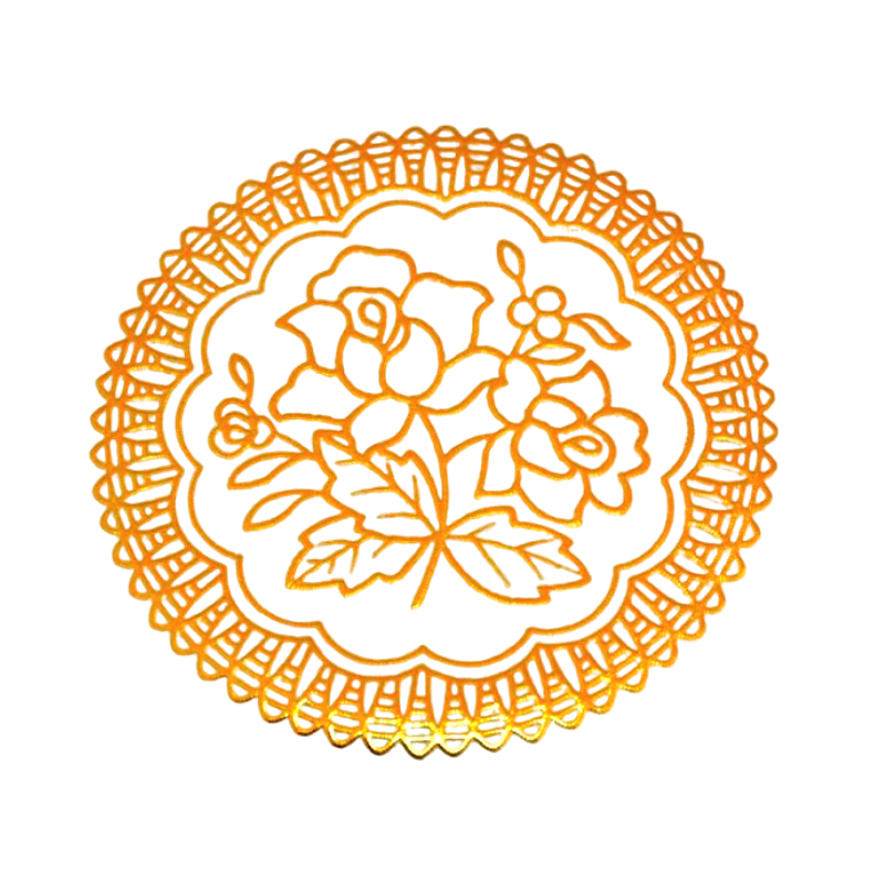 若叶之季LR-BD323 杯垫 白底金花 10个/包(计价单位:包)