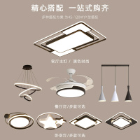 Grevol2021年新款客厅灯吸顶灯长方形北欧简约现代大气家用创意个性卧室灯具套餐三室两厅
