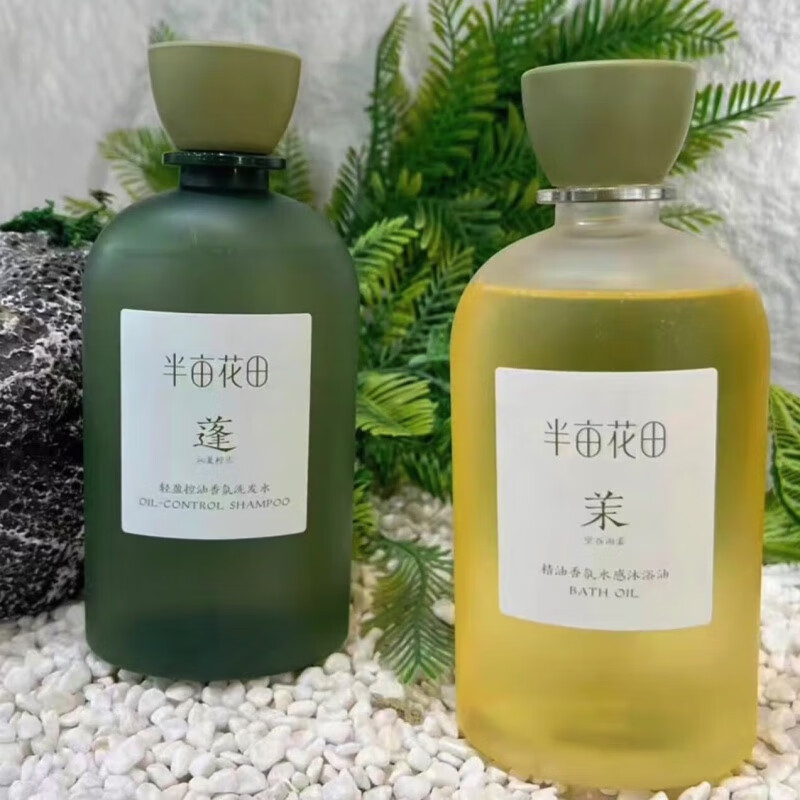 半亩花田 水感精油香氛洗浴套组400g+350g