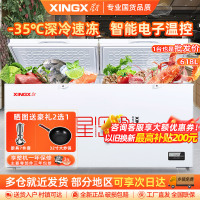 星星(XINGX)BD/BC-618GD厨房商用保鲜设备卧式冷柜单温冷藏冷冻转换家用大容量-35℃深冷速冻超市丸子雪糕柜