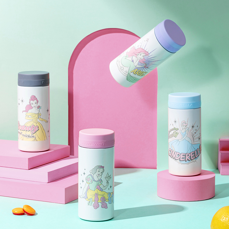 名创优品(miniso) 迪士尼公主系列保温杯茶具(260mL)(白雪)