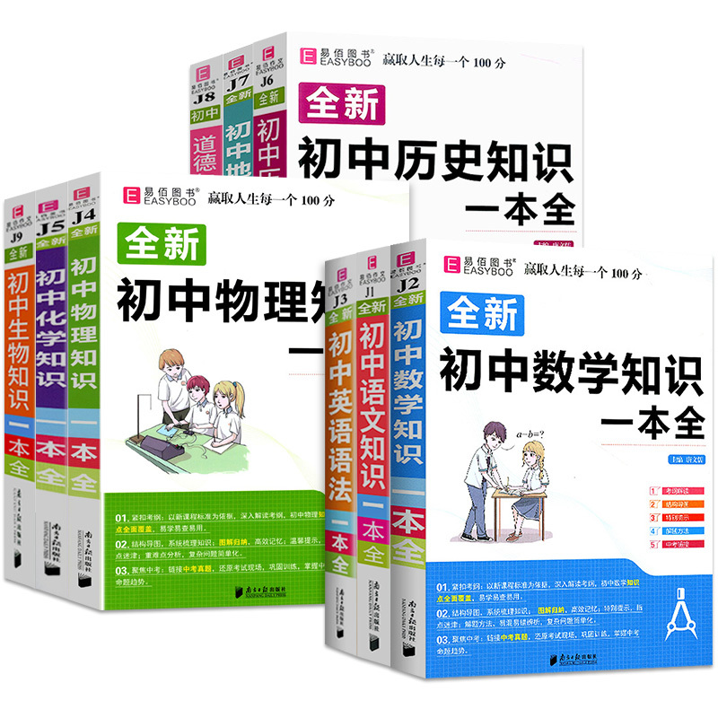 初中历史知识一本全 初中通用 [正版]冲刺2024初中基础知识点大全七八九年级初中数学知识一本全语文英语生物地理物理化学