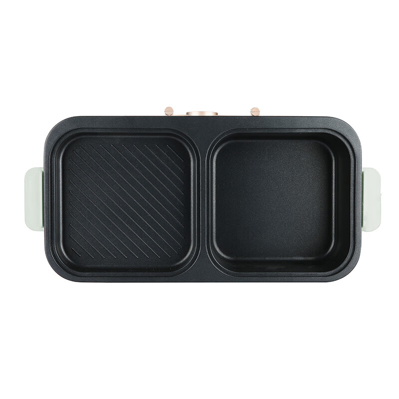 乐扣/小家电涮烤一体锅绿色1300W高清大图